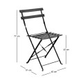 ZAPPEIOU Pantone Folding Chair Metal Black