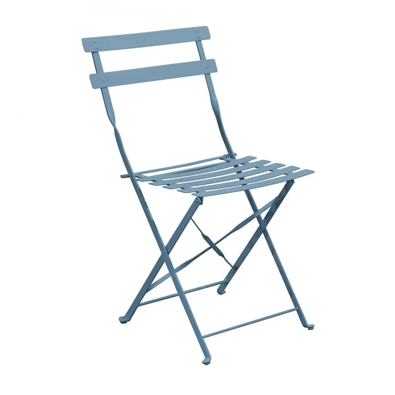 ZAPPEIOU Pantone Folding Chair Metal Sandy Blue 5415C
