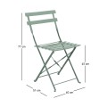 ZAPPEIOU Pantone Folding Chair Metal Sandy Green 5635C