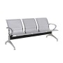 Waiting Seat 3-Seater Steel Mesh Grey (Chrome Frame)