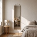 Agalu Megapap melamine floor and wall mirror in travertine color 40x150cm.