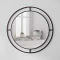 Bubble Megapap aluminium wall mirror in black color 57x2x57cm.