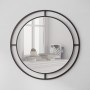 Bubble Megapap aluminium wall mirror in black color 57x2x57cm.