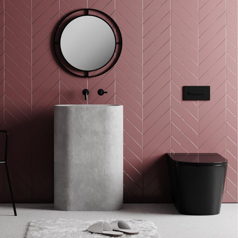 Bubble Megapap aluminium wall mirror in black color 57x2x57cm.