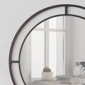 Bubble Megapap aluminium wall mirror in black color 57x2x57cm.