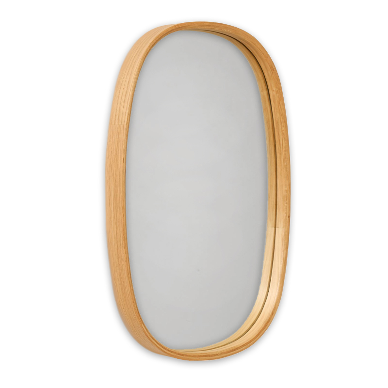 Cloudy Megapap wooden mirror in oak color 38x4x55cm.