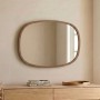 Cloudy Megapap wooden mirror in walnut color 55x4x38cm.