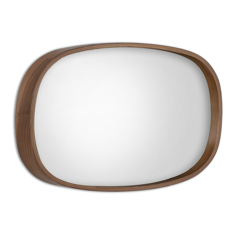 Cloudy Megapap wooden mirror in walnut color 55x4x38cm.