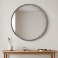 Glob Μegapap melamine mirror in concrete grey color 59x2x59cm.