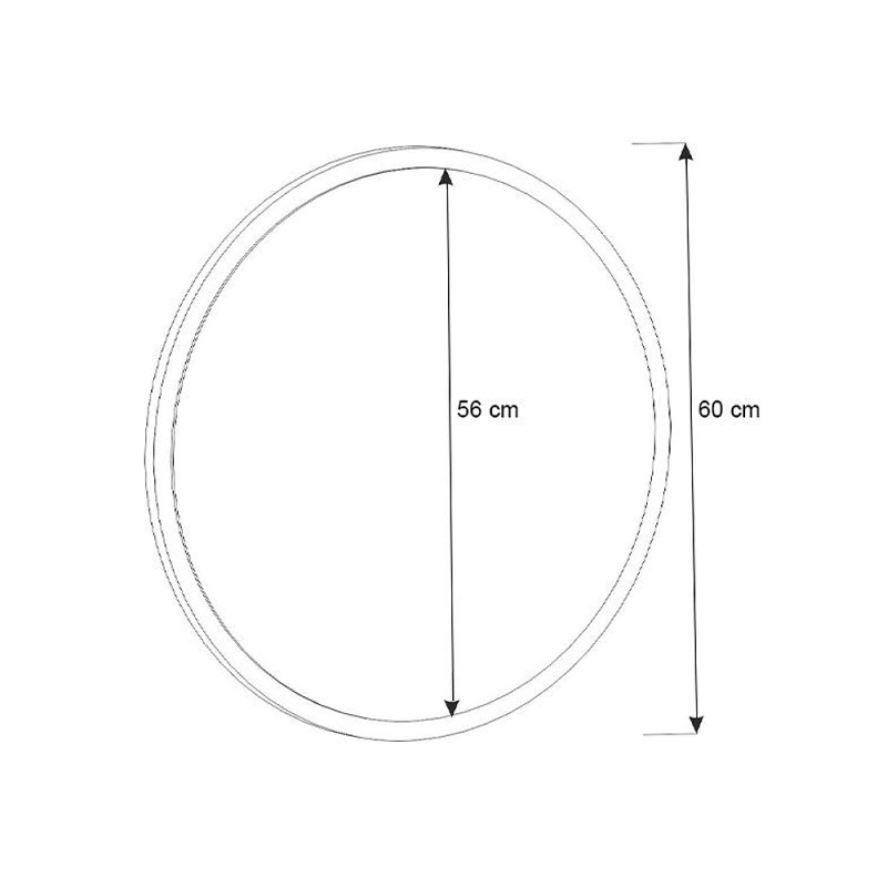 Glob Μegapap melamine mirror in concrete grey color 59x2x59cm.
