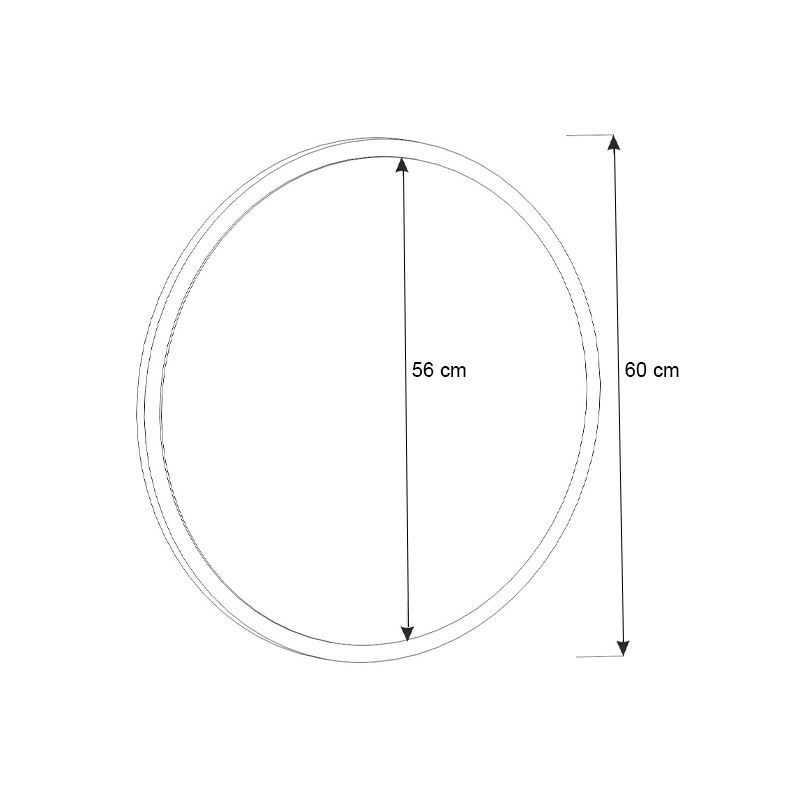 Glob Μegapap melamine mirror in walnut color 59x2x59cm.