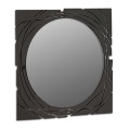 Hulla Megapap metal wall mirror in black color 55.6x2x55.6cm.