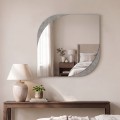 Lava Megapap melamine mirror in concrete grey color 70x2.2x70cm.
