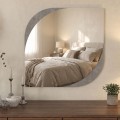 Lava Megapap melamine mirror in concrete grey color 70x2.2x70cm.