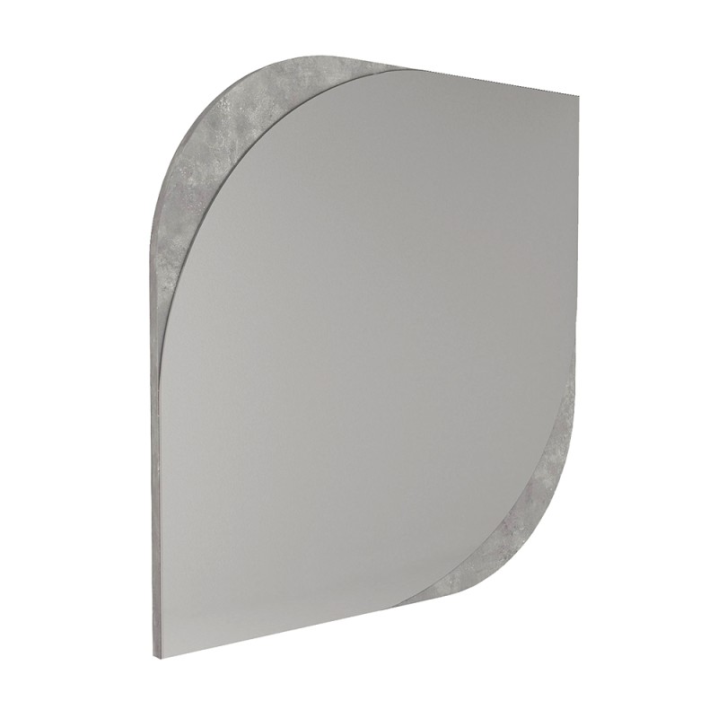 Lava Megapap melamine mirror in concrete grey color 70x2.2x70cm.
