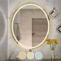 LED-3 Wall Mirror 60x70cm Oval, Illuminated