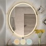 LED-3 Wall Mirror 60x70cm Oval, Illuminated