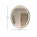 LED-3 Wall Mirror 60x70cm Oval, Illuminated