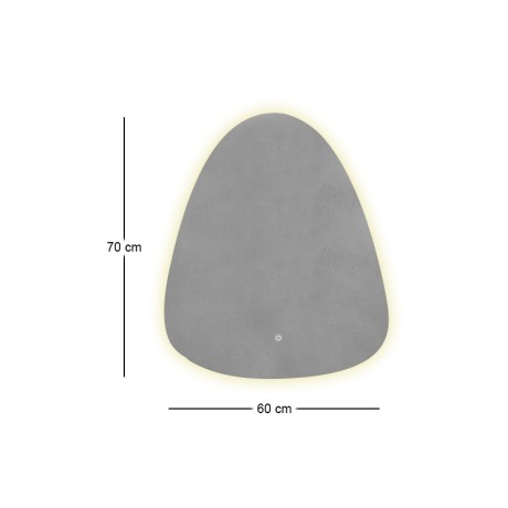 LED-4 Wall Mirror 60x70cm, Illuminated