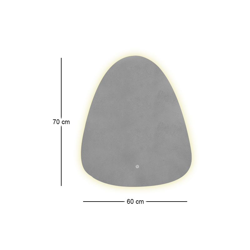 LED-4 Wall Mirror 60x70cm, Illuminated