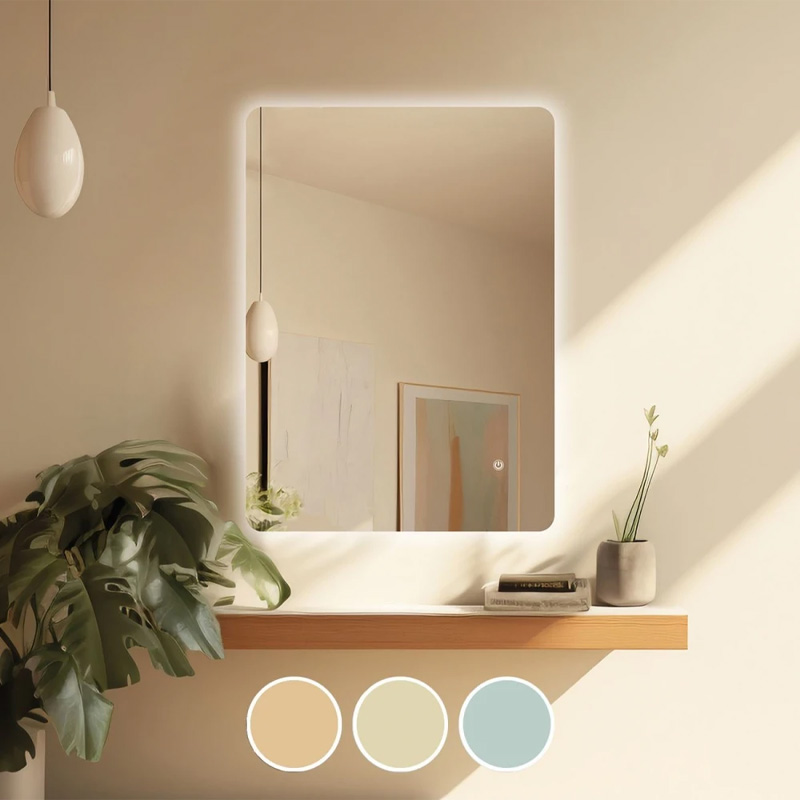 LED-5 Wall Mirror 60x80cm, Illuminated