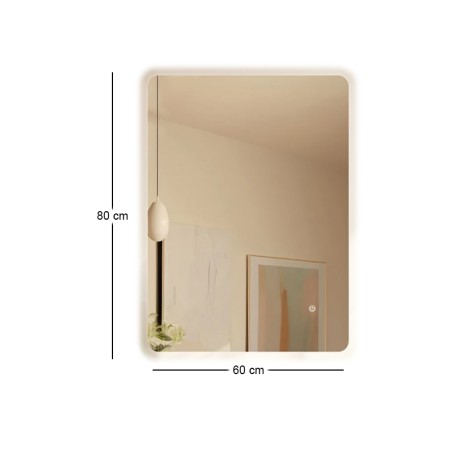 LED-5 Wall Mirror 60x80cm, Illuminated