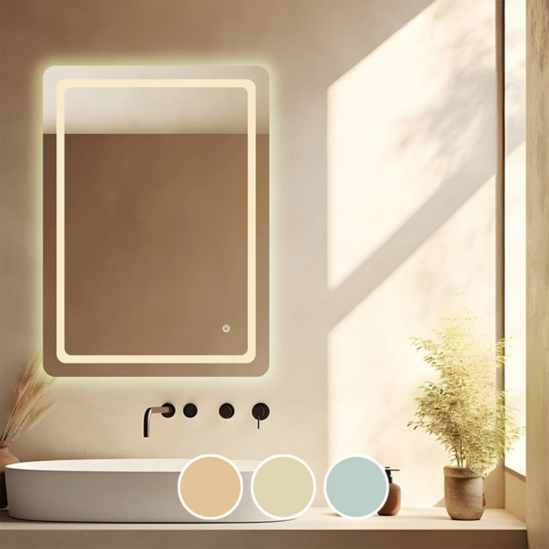 LED-6 Wall Mirror 60x80cm, Illuminated