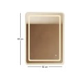 LED-6 Wall Mirror 60x80cm, Illuminated