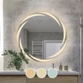 LED-1 Wall Mirror D80cm, Illuminated
