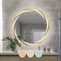 LED-1 Wall Mirror D80cm, Illuminated