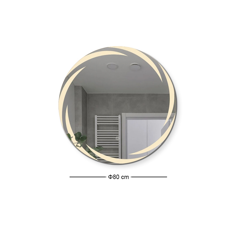 LED-1 Wall Mirror D80cm, Illuminated