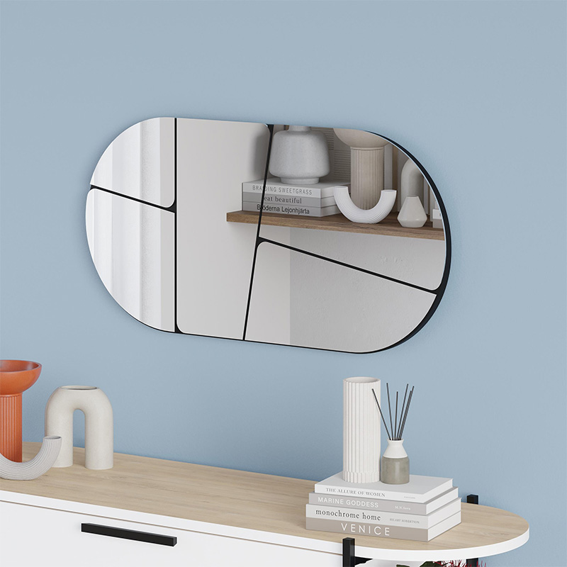 Otis Megapap wall mirror in black color 80x2.2x40cm.
