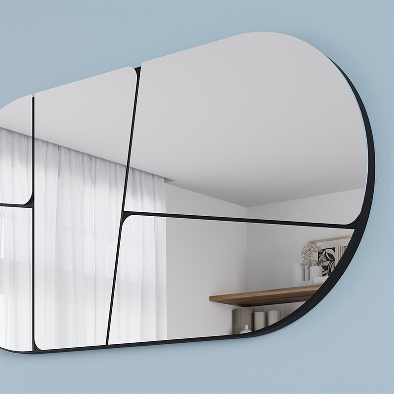 Otis Megapap wall mirror in black color 80x2.2x40cm.