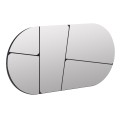 Otis Megapap wall mirror in black color 80x2.2x40cm.