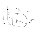 Otis Megapap wall mirror in black color 80x2.2x40cm.