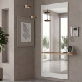 Piyar Μegapap melamine mirror in white color 60x14,6x150cm.