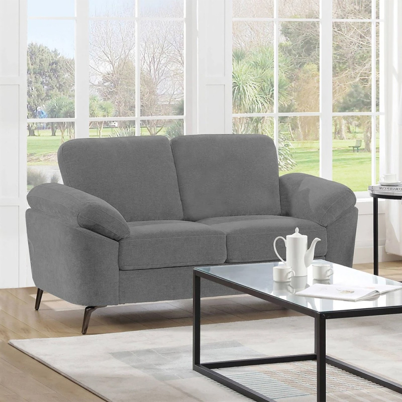 KATRINA 2-Seater K/D Sofa Grey Fabric