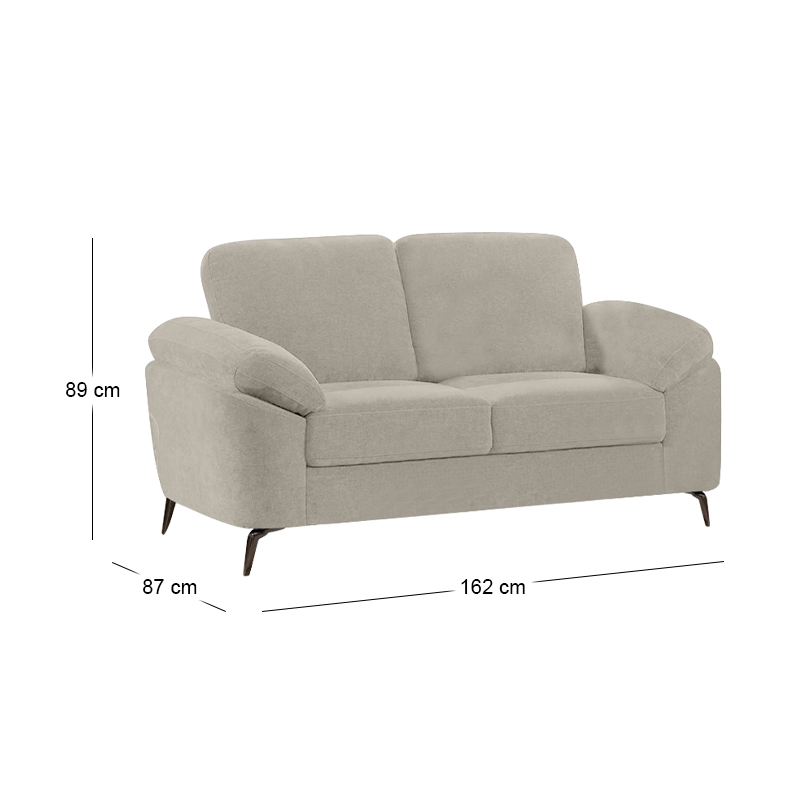 KATRINA 2-Seater K/D Sofa Beige Fabric