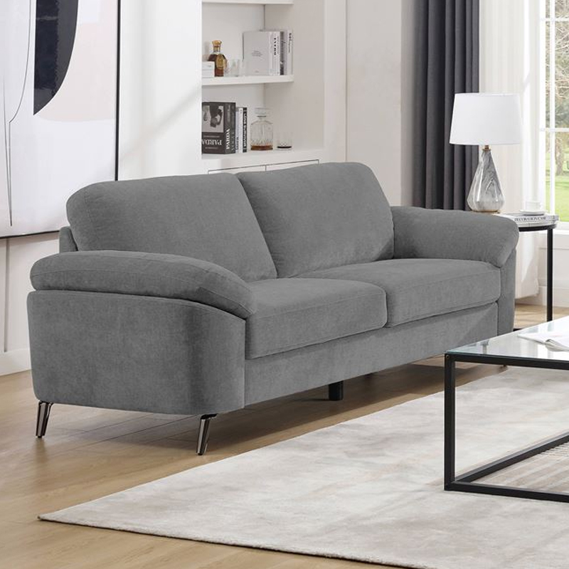 KATRINA 3-Seater K/D Sofa Grey Fabric