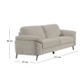 KATRINA 3-Seater K/D Sofa Beige Fabric