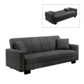 KELSO Sofabed w/Storage Fabric Black