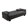 KELSO Sofabed w/Storage Fabric Black