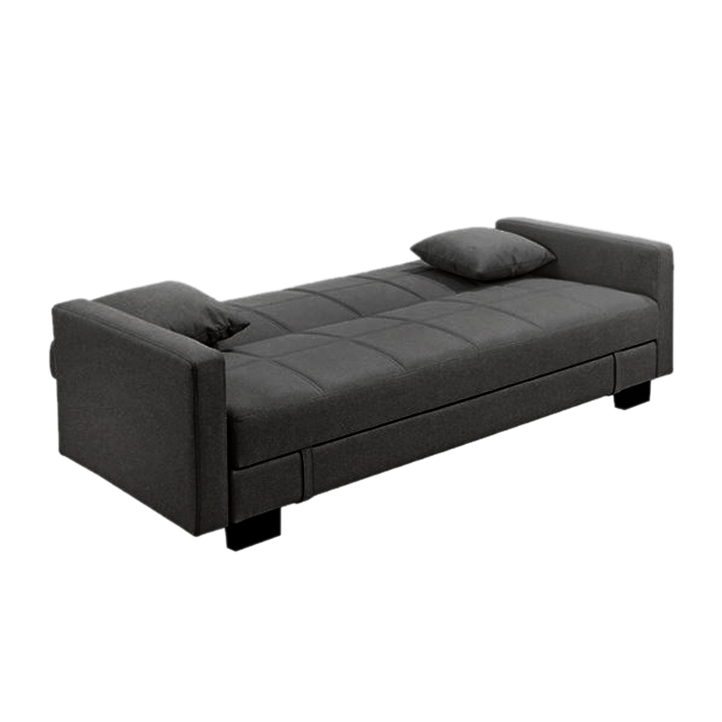 KELSO Sofabed w/Storage Fabric Black