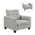 KELSO Armchair Bed w/Storage, Fabric Light Grey