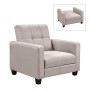 KELSO Armchair Bed w/Storage, Fabric Cappuccino