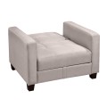 KELSO Armchair Bed w/Storage, Fabric Cappuccino