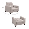 KELSO Armchair Bed w/Storage, Fabric Cappuccino