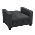 KELSO Armchair Bed w/Storage, Fabric Black