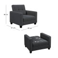 KELSO Armchair Bed w/Storage, Fabric Black
