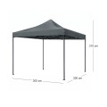 Bari Megapap folding gazebo, metal frame - waterproof fabric 420D, grey color, 3x3x3,10m.